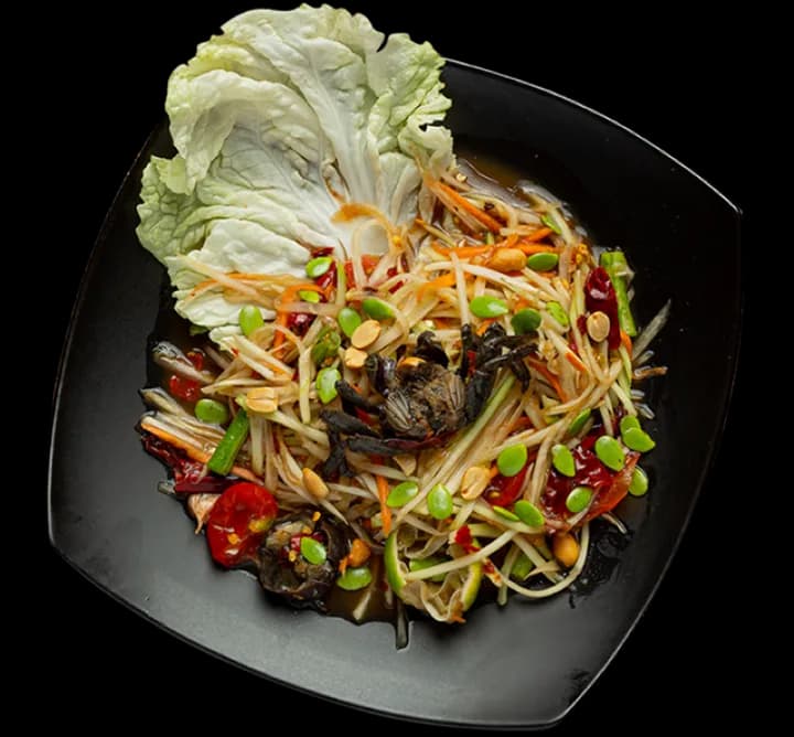 A plated dish, ready to order
